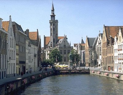 The town of Brugge Belgium (Bruges), located just West of Ghent (Gent)