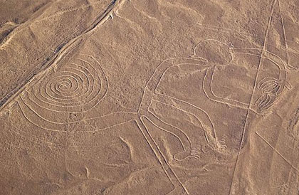 The Nazca Lines of a monkey