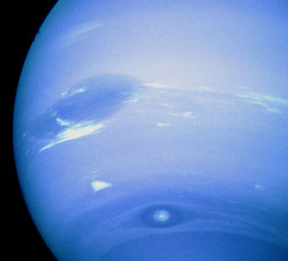 An image of Neptune taken by Voyager 2