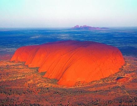 Ayers Rock is 9.4 km high if you walk up it