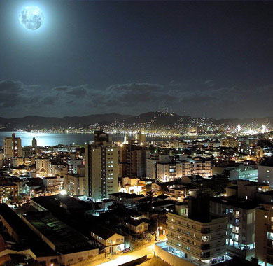 Lisbon city at night