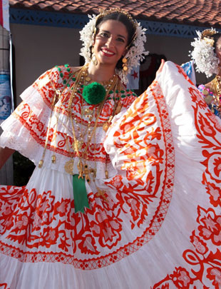 A traditional Pollera dress