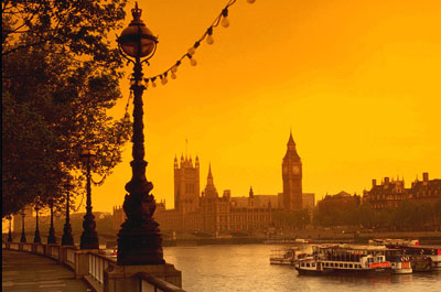 The River Thames and Big Ben during a sunset